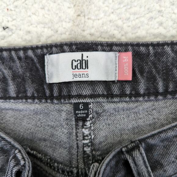 Cabi 100% BF Boyfriend Jeans 4329 Black Wash Women's Size 6 - Picture 7 of 8